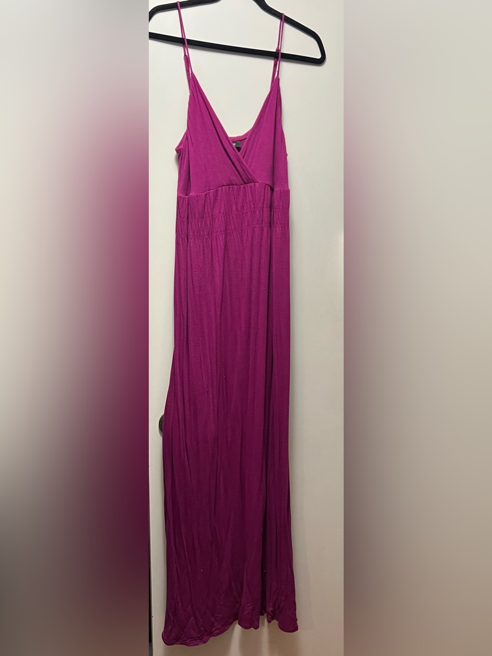 Mossimo Supply Co. Magenta Spaghetti-Strap Maxi Dress